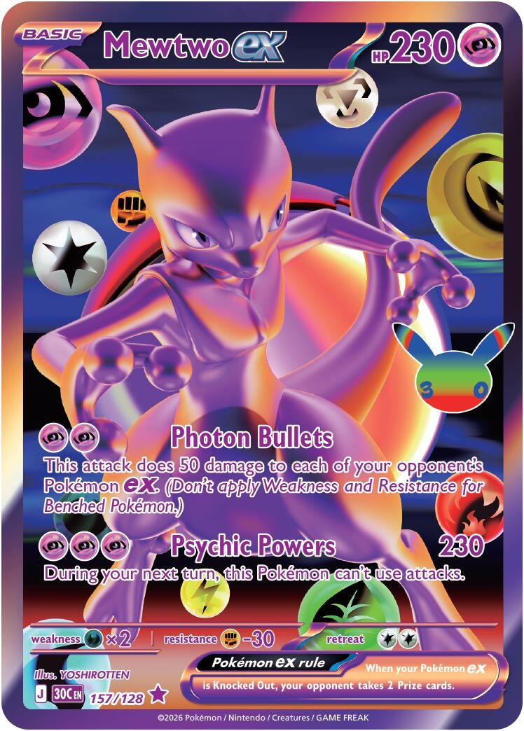 Image for Mewtwo ex (157/128) (ME: 30th Celebration) - Pokemon