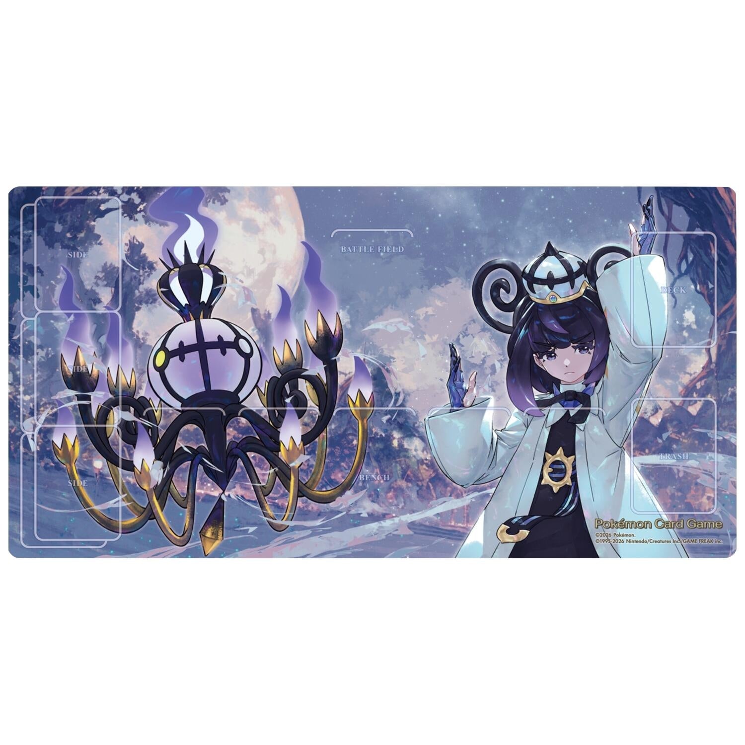 Image for Pokemon TCG: Pokemon Center Exclusive - Gwynn and Mega Chandelure Playmat - Playmats