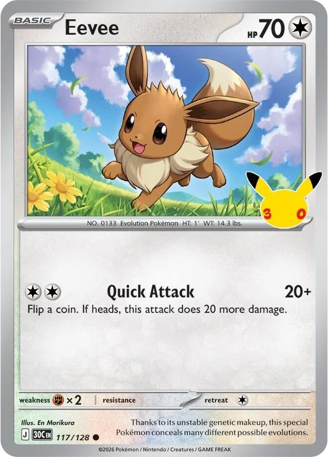 Image for Eevee (117/128) (ME: 30th Celebration) - Pokemon