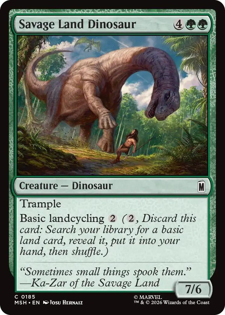 Savage Land Dinosaur (185) (Marvel Super Heroes)
