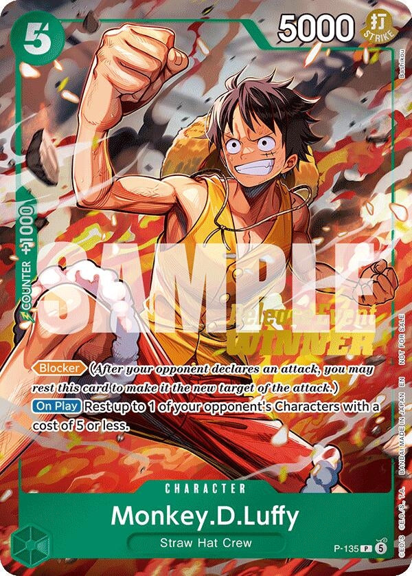 Image for Monkey.D.Luffy (OP16 Release Event Winner) (P-135) (One Piece Promotion Cards) (OP-PR) - One Piece Card Game