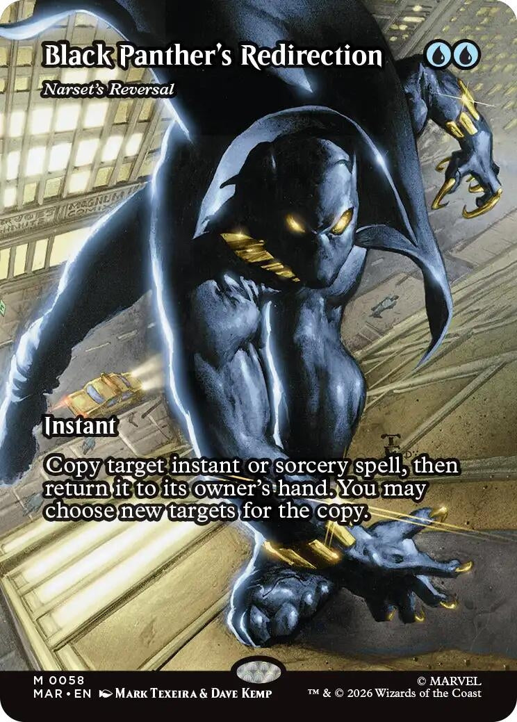 Black Panther's Redirection - Narset's Reversal (Borderless) (58) (Marvel Universe Eternal-Legal)
