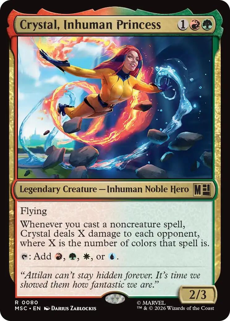 Crystal, Inhuman Princess (Surge Foil) (80) (Marvel Super Heroes)
