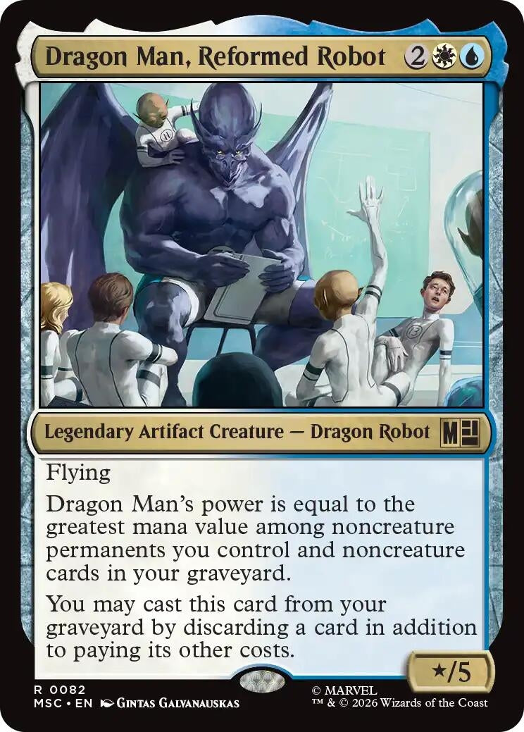 Dragon Man, Reformed Robot (Surge Foil) (82) (Marvel Super Heroes)