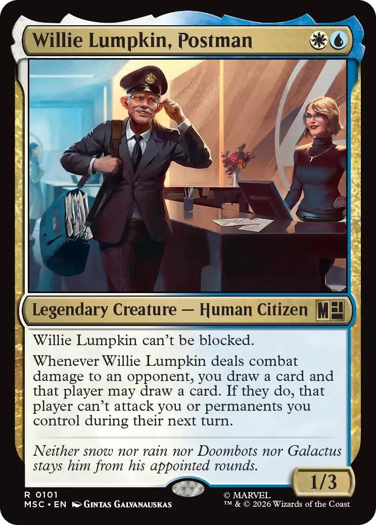 Willie Lumpkin, Postman (Surge Foil) (101) (Marvel Super Heroes)
