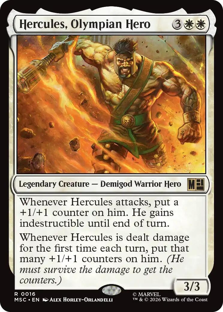 Hercules, Olympian Hero (Surge Foil) (16) (Marvel Super Heroes)