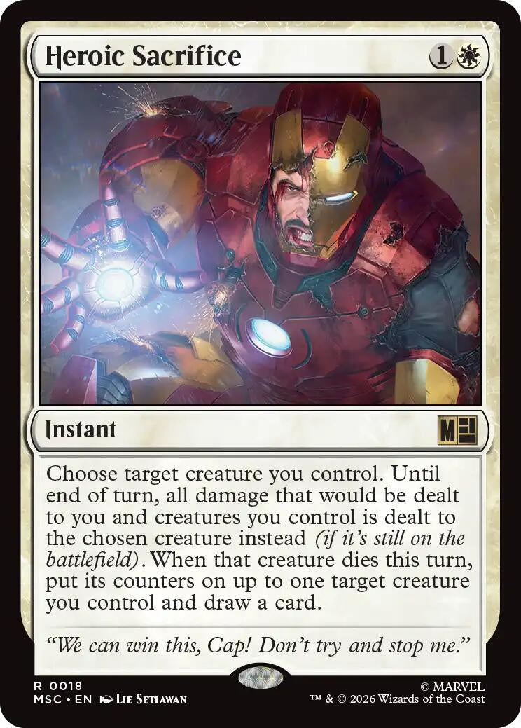 Heroic Sacrifice (Surge Foil) (18) (Marvel Super Heroes)
