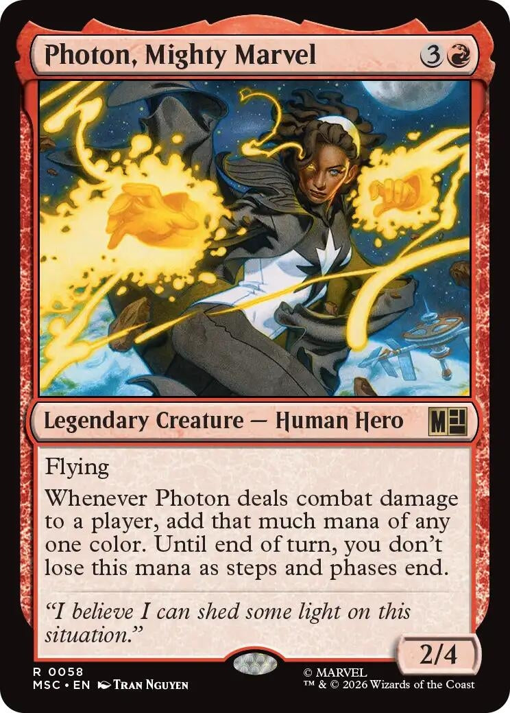 Photon, Mighty Marvel (Surge Foil) (58) (Marvel Super Heroes)