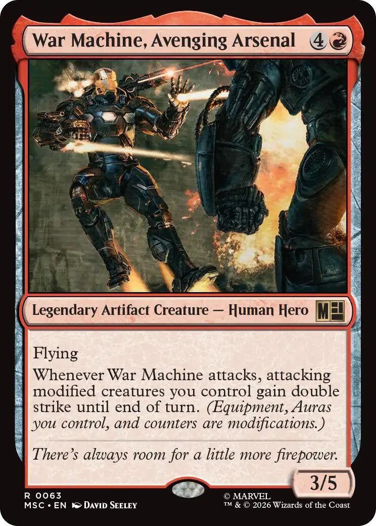 War Machine, Avenging Arsenal (Surge Foil) (63) (Marvel Super Heroes)