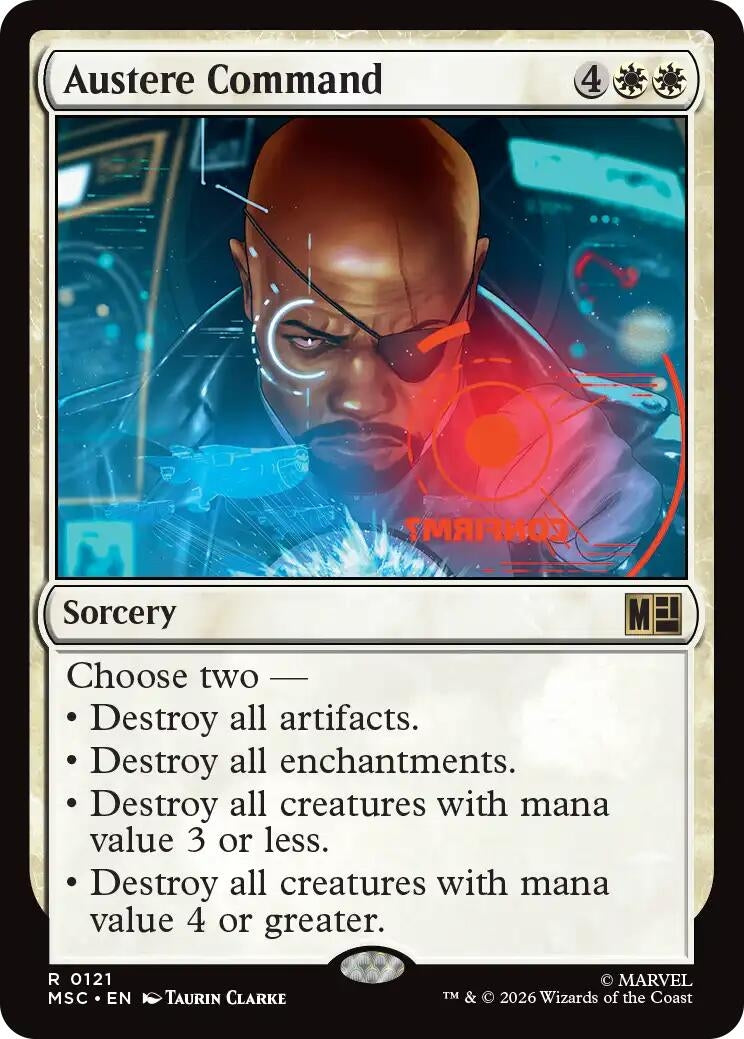 Austere Command (Surge Foil) (121) (Marvel Super Heroes)