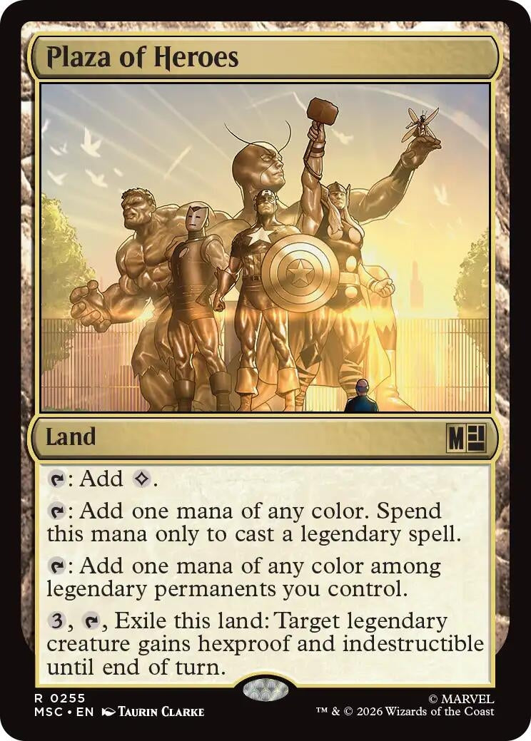 Plaza of Heroes (Surge Foil) (255) (Marvel Super Heroes)