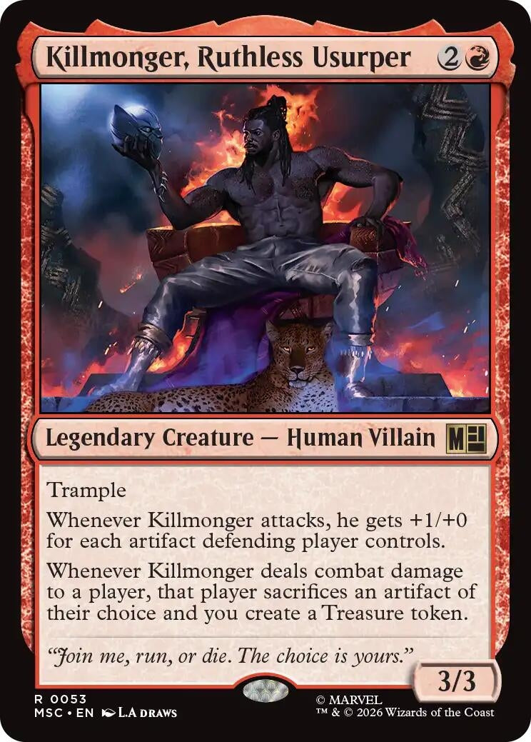 Killmonger, Ruthless Usurper (Surge Foil) (53) (Marvel Super Heroes)