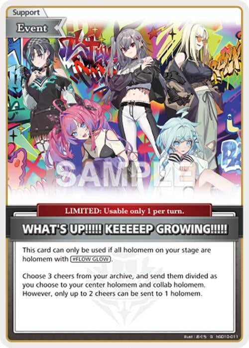 Image for WHAT'S UP!!!!! KEEEEEP GROWING!!!!! (S) (hSD10-011) (Ayakashi Vermilion) (HBP06E) - Hololive