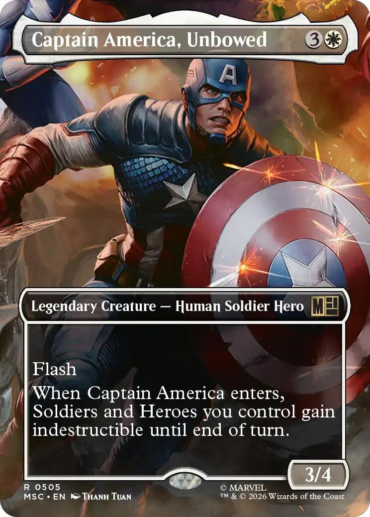 Captain America, Unbowed (Borderless) (505) (Marvel Super Heroes)