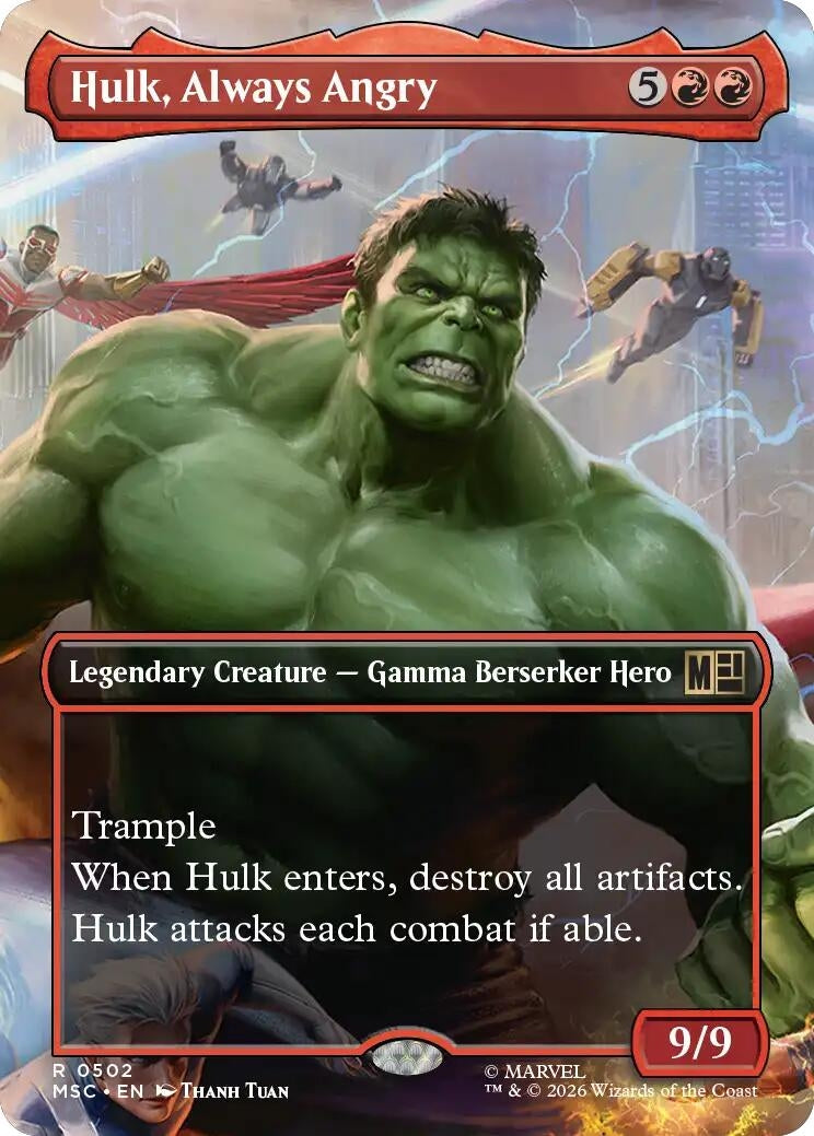 Hulk, Always Angry (Borderless) (502) (Marvel Super Heroes)