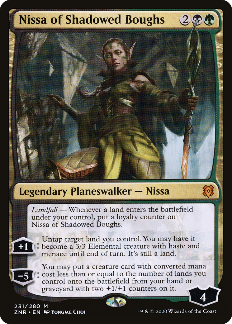 Nissa of Shadowed Boughs (ZNR-231) [Zendikar Rising] Foil
