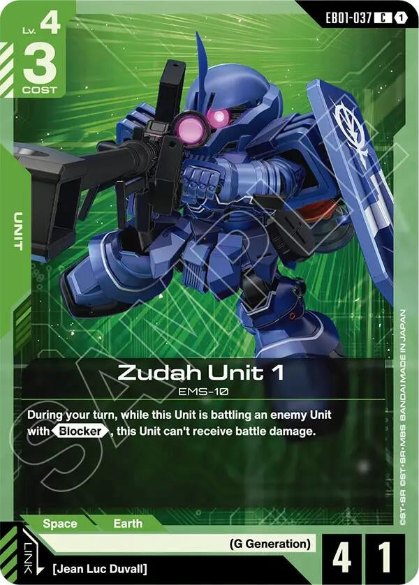 Image for Zudah Unit 1 (EB01-037) (Eternal Nexus) (EB01) - Gundam Card Game