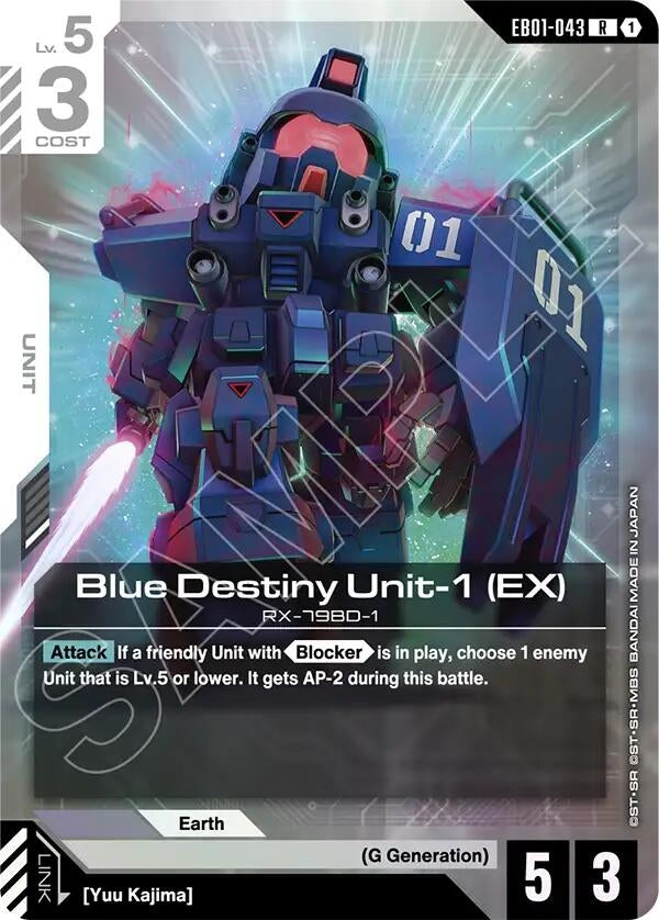 Image for Blue Destiny Unit-1 (EX) (EB01-043) (Eternal Nexus) (EB01) - Gundam Card Game