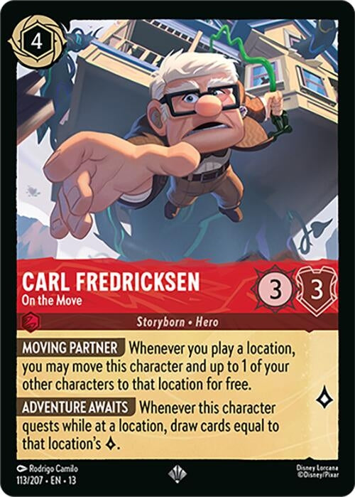 Image for Carl Fredricksen - On the Move (113/204) (Attack of the Vine!) (13) - Disney Lorcana