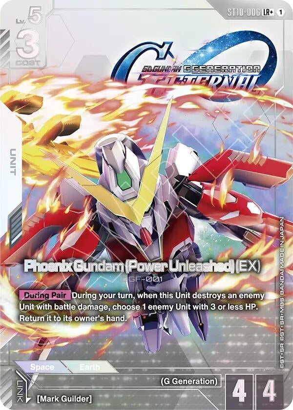 Image for Phoenix Gundam (Power Unleashed) (EX) (LR+) (ST10-006) (Starter Deck 10: Generation Pulse) (ST10) - Gundam Card Game