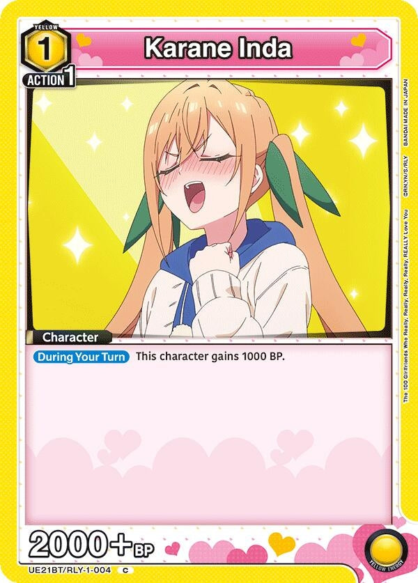 Image for Karane Inda (004) (UE21BT/RLY-1-004) (UE21BT: The 100 Girlfriends Who Really, Really, Really, Really, REALLY Love You) (UE21BT) - Union Arena