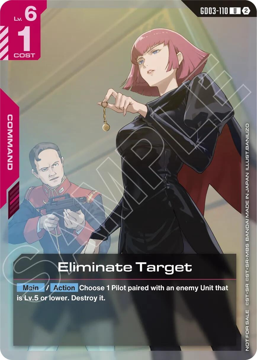 Image for Eliminate Target (Store Tournament Participation Pack 05) (GD03-110) (Gundam Promotional Cards) (GCG-PR) - Gundam Card Game