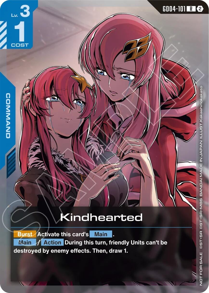 Image for Kindhearted (Store Tournament Participation Pack 05) (GD04-101) (Gundam Promotional Cards) (GCG-PR) - Gundam Card Game