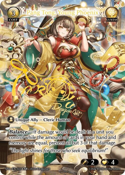 Image for Pang Tong, Young Phoenix (CSR) (021) (Supporter Pack 4) (SP4) - Grand Archive TCG