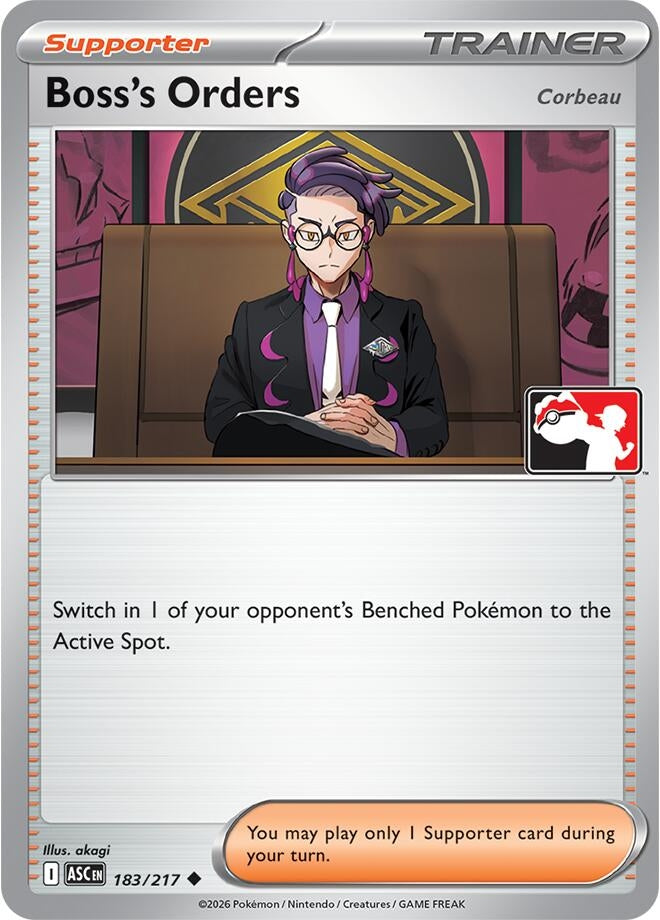 Image for Boss's Orders [Corbeau] (183/217) (Prize Pack Series Cards) - Pokemon