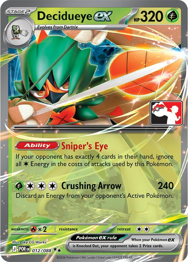 Image for Decidueye ex (012/088) (Prize Pack Series Cards) - Pokemon