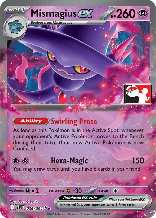 Image for Mismagius ex (036/094) (Prize Pack Series Cards) - Pokemon