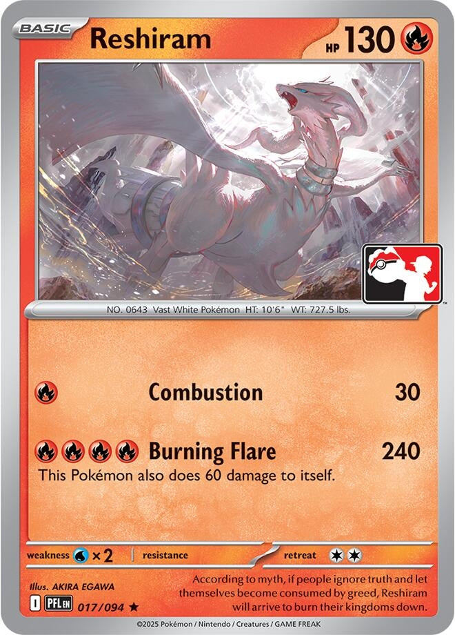 Image for Reshiram (017/094) (Prize Pack Series Cards) - Pokemon