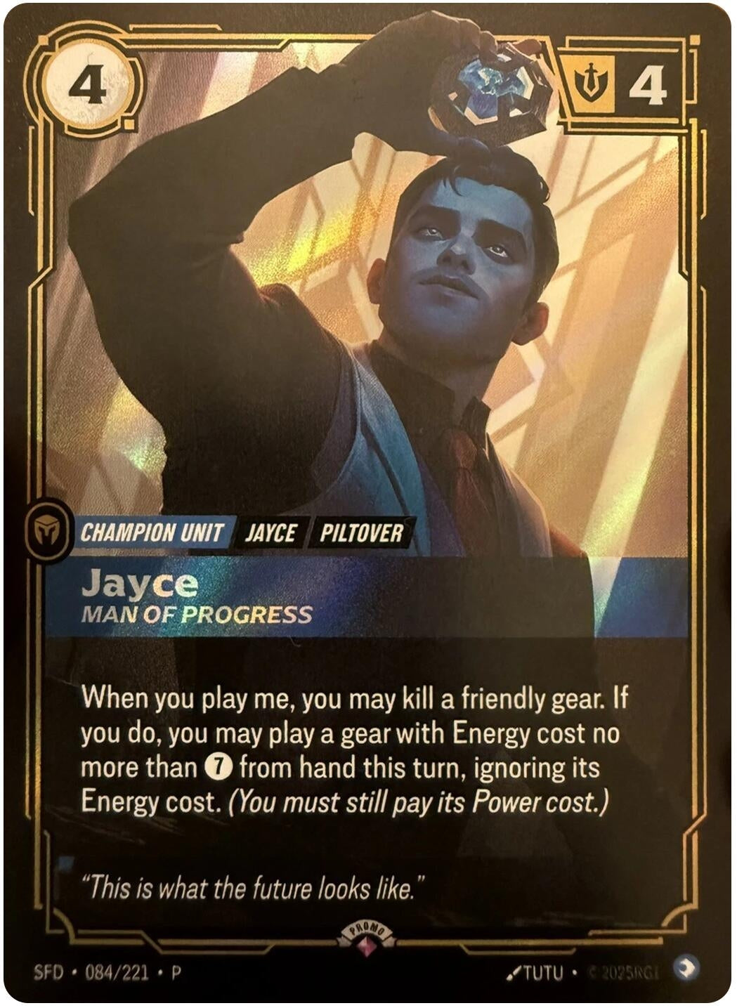 Image for Jayce - Man of Progress (084/221) (Riftbound Organized Play Promotional Cards) (OPP) - Riftbound: League of Legends Trading Card Game