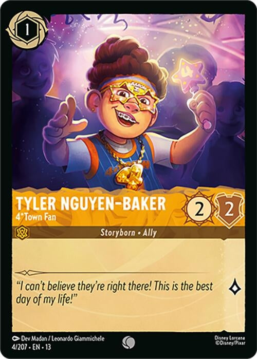Image for Tyler Nguyen-Baker - 4*Town Fan (4/207) (Attack of the Vine!) (13) - Disney Lorcana