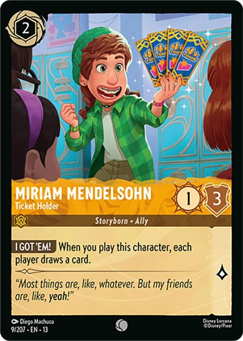 Image for Miriam Mendelsohn - Ticket Holder (9/207) (Attack of the Vine!) (13) - Disney Lorcana