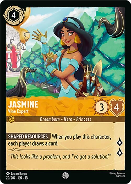 Image for Jasmine - Vine Expert (20/207) (Attack of the Vine!) (13) - Disney Lorcana