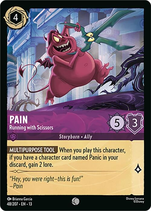Image for Pain - Running with Scissors (48/207) (Attack of the Vine!) (13) - Disney Lorcana