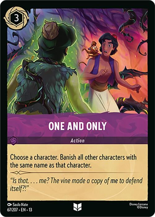 Image for One and Only (67/207) (Attack of the Vine!) (13) - Disney Lorcana