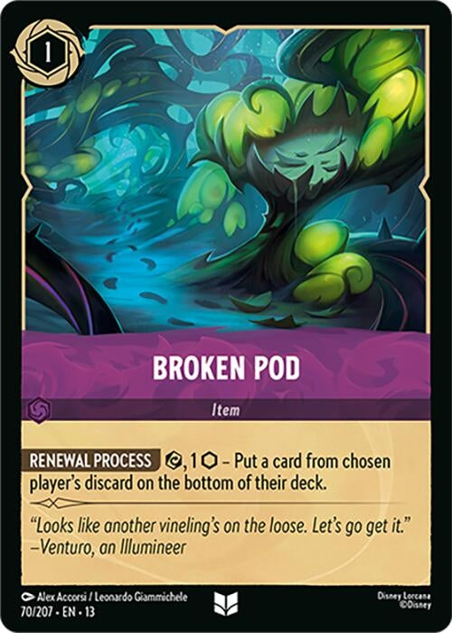 Image for Broken Pod (70/207) (Attack of the Vine!) (13) - Disney Lorcana