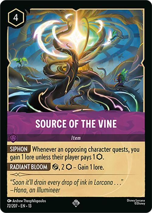 Image for Source of the Vine (72/207) (Attack of the Vine!) (13) - Disney Lorcana