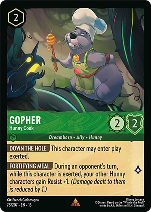 Image for Gopher - Hunny Cook (78/207) (Attack of the Vine!) (13) - Disney Lorcana