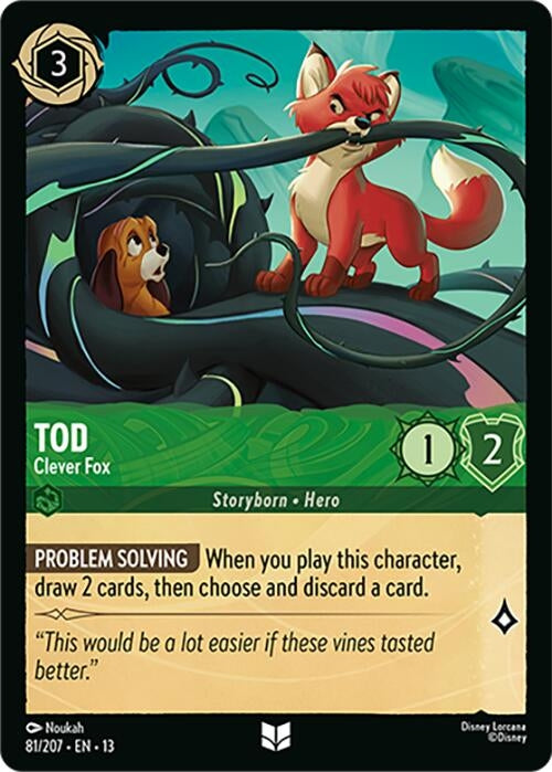 Image for Tod - Clever Fox (81/207) (Attack of the Vine!) (13) - Disney Lorcana