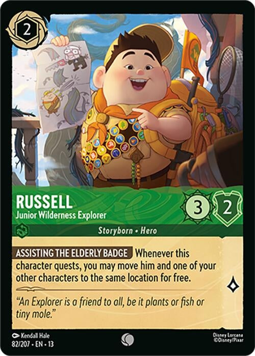 Image for Russell - Junior Wilderness Explorer (82/207) (Attack of the Vine!) (13) - Disney Lorcana