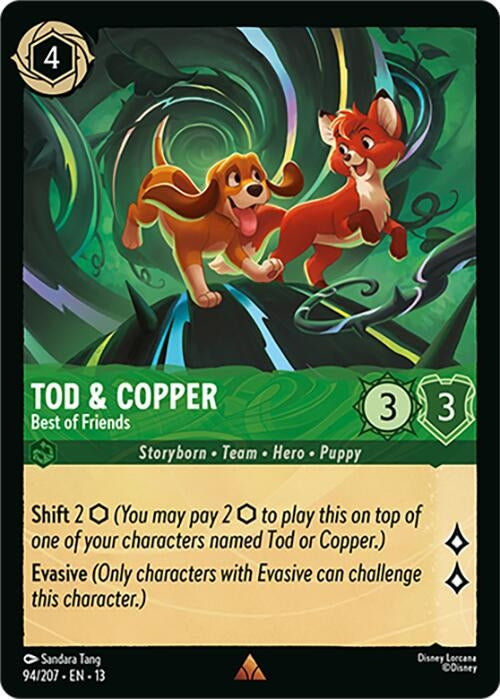 Image for Tod & Copper - Best of Friends (94/207) (Attack of the Vine!) (13) - Disney Lorcana