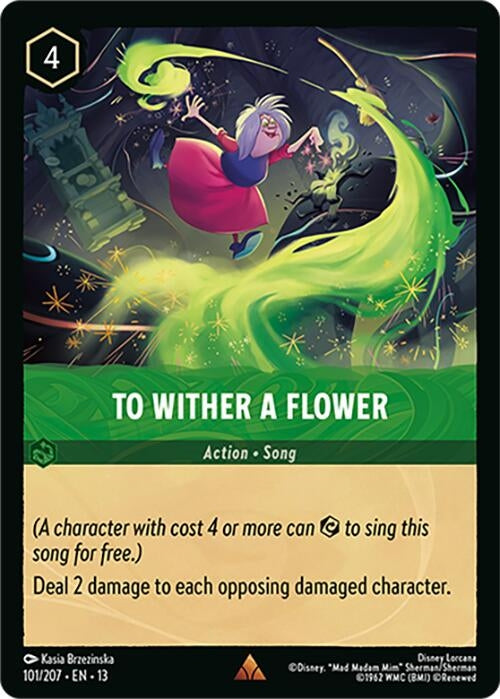 Image for To Wither a Flower (101/207) (Attack of the Vine!) (13) - Disney Lorcana