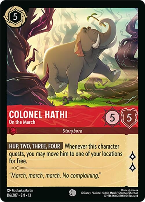 Image for Colonel Hathi - On the March (116/207) (Attack of the Vine!) (13) - Disney Lorcana