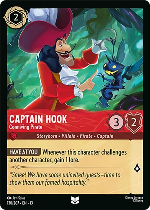 Image for Captain Hook - Conniving Pirate (130/207) (Attack of the Vine!) (13) - Disney Lorcana