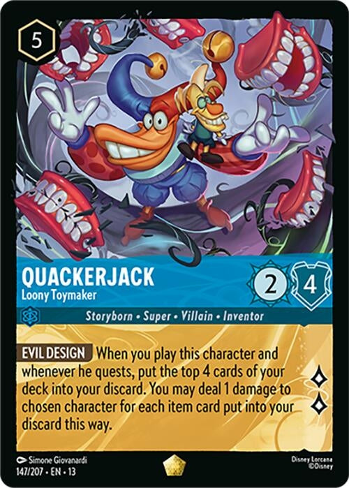 Image for Quackerjack - Loony Toymaker (147/207) (Attack of the Vine!) (13) - Disney Lorcana
