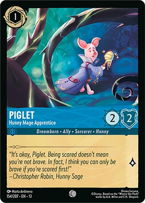 Image for Piglet - Hunny Mage Apprentice (154/207) (Attack of the Vine!) (13) - Disney Lorcana