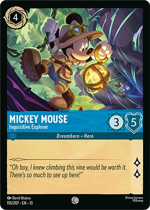 Image for Mickey Mouse - Inquisitive Explorer (155/207) (Attack of the Vine!) (13) - Disney Lorcana